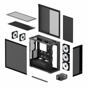 Arctic Xtender (Black) black window w/o GPU vertical mount - Mid Tower Case w. A-RGB Fans - Image 8