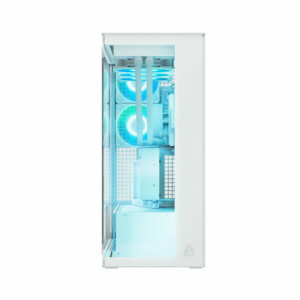 Arctic Xtender (White) transparent window with GPU vertical mount - Mid Tower Case w. A-RGB Fans - Image 3