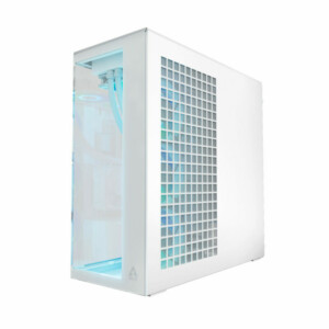 Arctic Xtender (White) transparent window with GPU vertical mount - Mid Tower Case w. A-RGB Fans - Image 4
