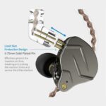 KZ ZSN PRO Grey  Mic - IEM 3,5 In Ear Monitor Earphones, Dynamic Hybrid Dual Driver 1BA+1DD - Image 2