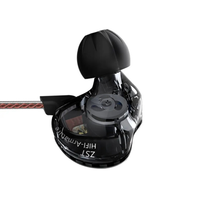 KZ ZST Black No Mic - IEM 3,5 In Ear Monitor Earphones, Dynamic Hybrid Dual Driver 1BA+1DD - Image 3