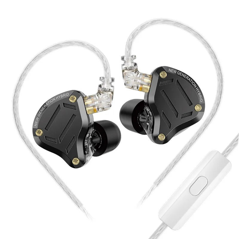pcz-5204258095381 KZ ZS10 PRO 2 With HD Mic - IEM 3,5 In Ear Monitor Earphones, 4-level switch, Hybrid 10mm, metal, st - Image 1