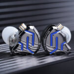 KZ ZSN PRO 2 Black Blue With Mic - IEM 3,5 In Ear Monitor Earphones, Hybrid 1BA+1DD 10mm, metal HIFI - Image 2