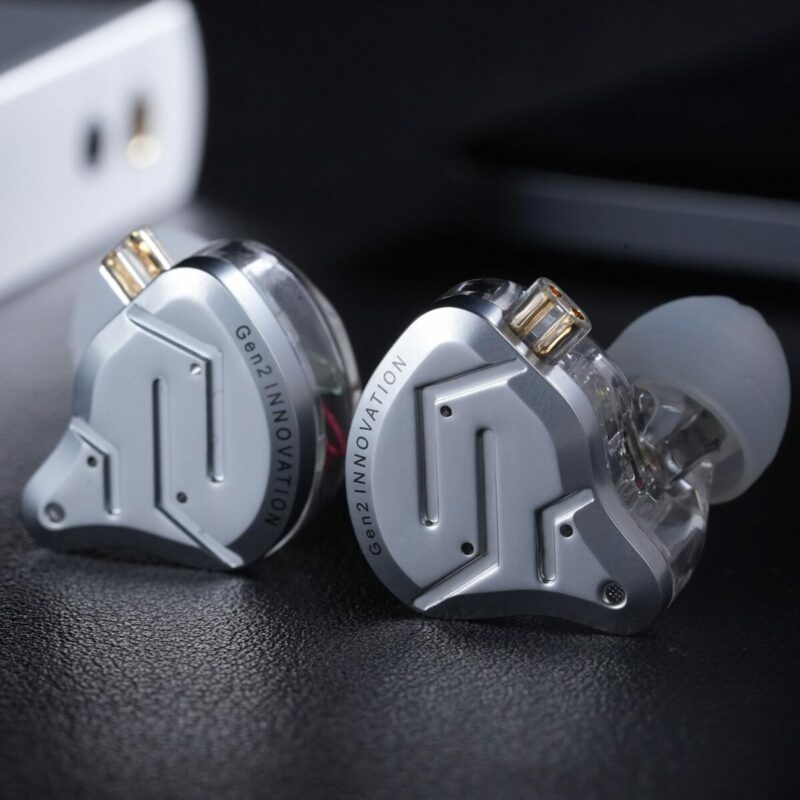 KZ ZSN PRO 2 SIlver With Mic - IEM 3,5 In Ear Monitor Earphones, Hybrid 1BA+1DD 10mm, metal, HIFI ba - Image 3