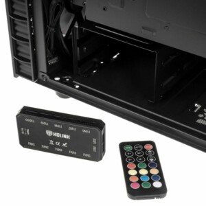 Kolink Observatory Lite Mesh RGB Mid-Tower - Tempered Glass - Black - Image 9