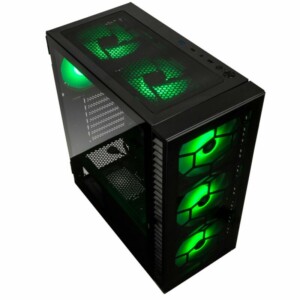 Kolink Observatory HF Glass ARGB Midi Tower Case - Black (with 6 ARGB fans - 3x140mm & 3x120mm) - Image 2
