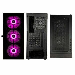 Kolink Observatory HF Glass ARGB Midi Tower Case - Black (with 6 ARGB fans - 3x140mm & 3x120mm) - Image 10