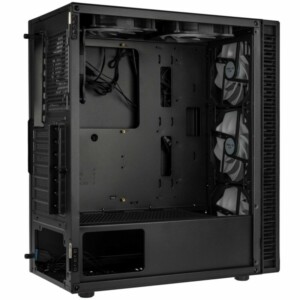 Kolink Observatory HF Mesh ARGB Midi Tower Case - Black (with 6 ARGB fans - 3x140mm & 3x120mm) - Image 3