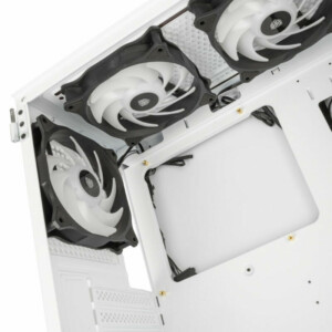 Kolink Observatory HF Glass ARGB Midi Tower Case - White (with 6 ARGB fans - 3x140mm & 3x120mm ) - Image 4