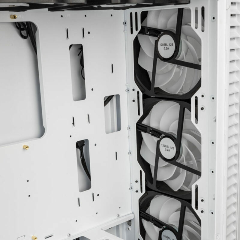 Kolink Observatory HF Glass ARGB Midi Tower Case - White (with 6 ARGB fans - 3x140mm & 3x120mm ) - Image 7