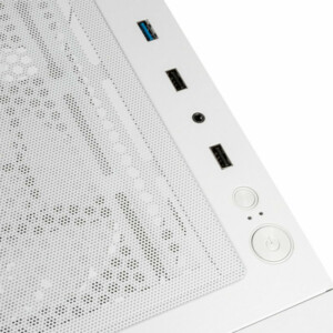 Kolink Observatory HF Glass ARGB Midi Tower Case - White (with 6 ARGB fans - 3x140mm & 3x120mm ) - Image 9