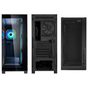 Kolink Unity Peak ARGB Midi Tower Showcase - Black ATX 400mm clearance with 4 ARGB Fans - Image 8