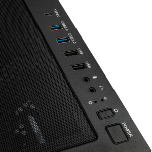 Kolink Unity Peak ARGB Midi Tower Showcase - Black ATX 400mm clearance with 4 ARGB Fans - Image 9