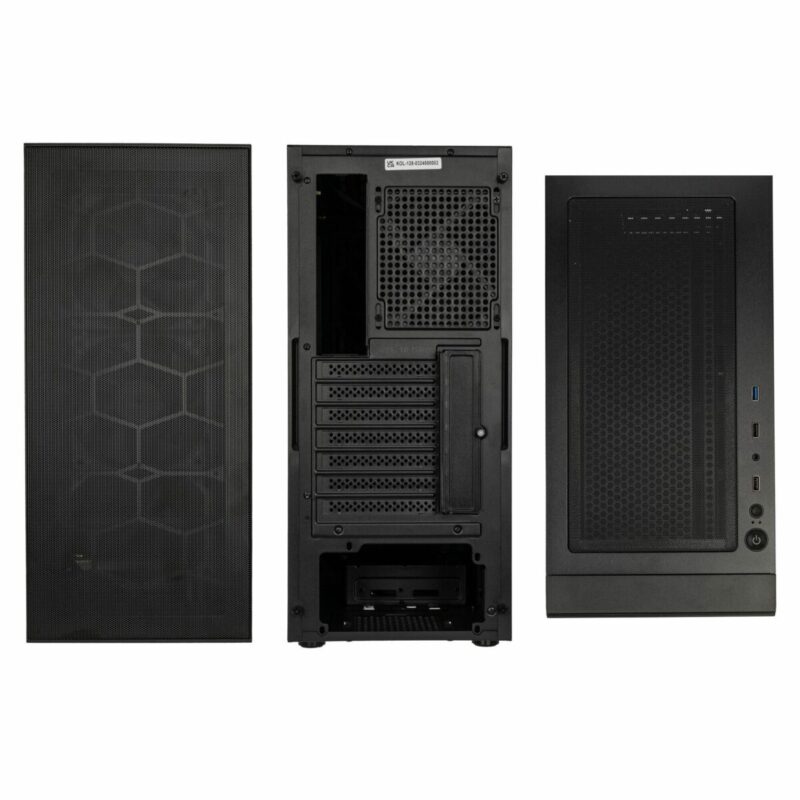 Kolink Observatory HF Mesh PWM Midi Tower Case - Black (with 3x120mm black PWM Fans) - Image 8