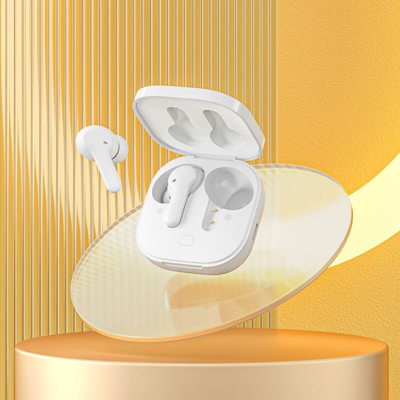 QCY T13 TWS WHITE Dual Driver 4-mic noise cancel. True Wireless Earbuds - Quick Charge 380mAh - Image 6