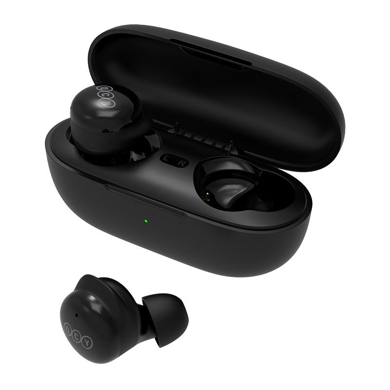 pcz-6957141407028 QCY T17 TWS BLACK 6mm dynamic driver-mic noise cancel. Music time: 4h. Calling time: 3,5h. Bluetooth - Image 1