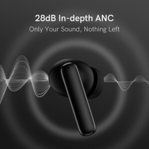 QCY T13 ANC Black - TWS 10mm Dynamic Driver, 4-mic 28dB ANC, Bluetooth 5.3, 7hr-30hr, 75ms latency - Image 7
