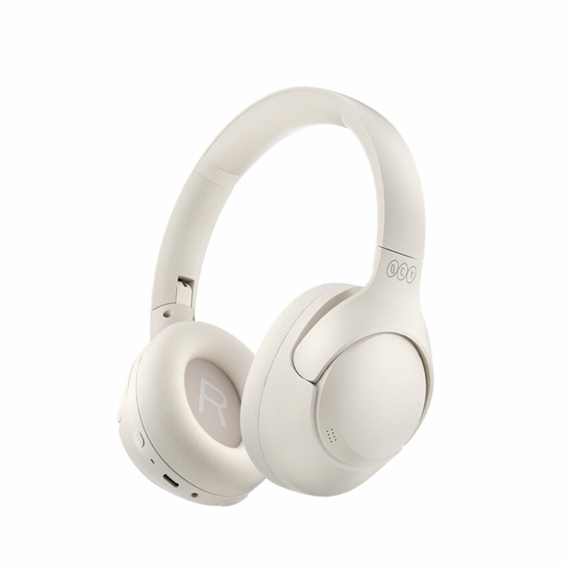 pcz-6957141408391 QCY H3 High-Res Headset White w. Mic, Active Noise Canceling with 4 mode ANC 60h Multipoint - Image 1