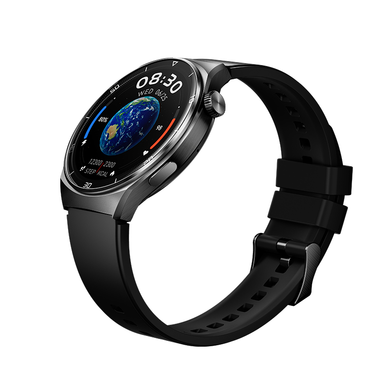pcz-6957141408575 QCY Watch GT2 S3 Black - 1,43" HD AMOLED touch 466x466 60Hz Always On Call BT Smart Watch IPX8 14day - Image 1