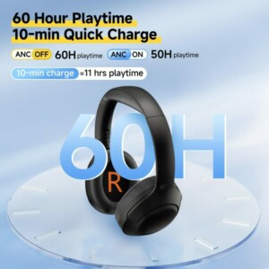 QCY H3 Lite Headset Black - ANC Noise Canceling 40mm drivers 68ms latency - 60h battery - Image 4