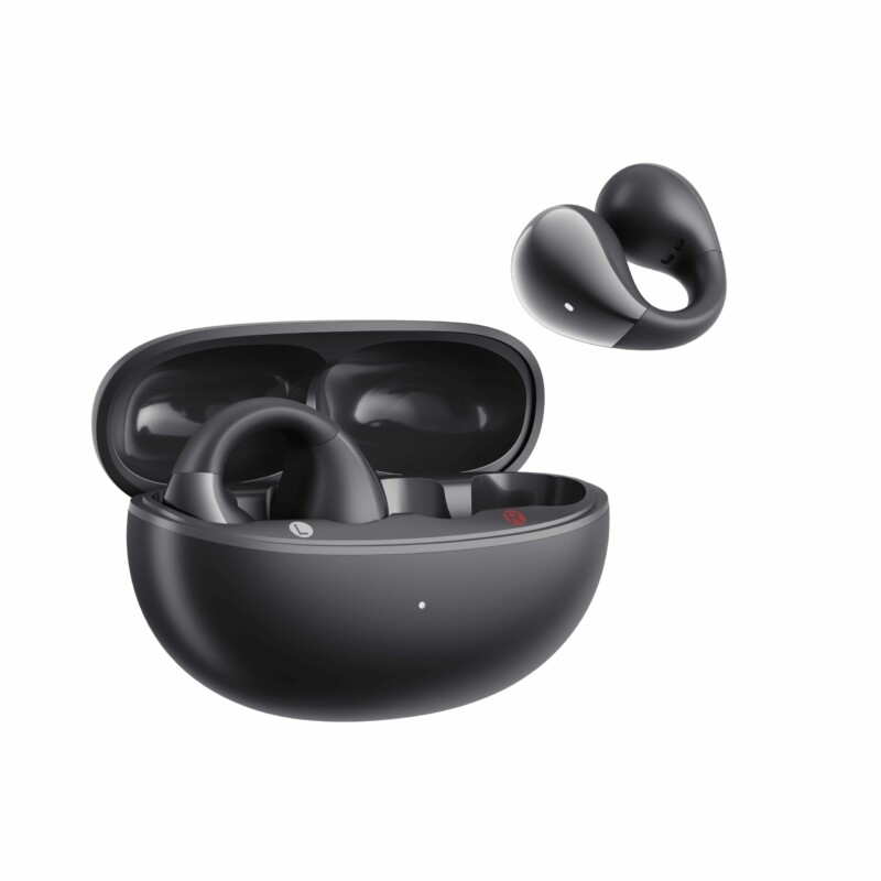 pcz-6957141409480 QCY Crossky C30 Black Open Ear TPU Earclip, Bass Enhance Algo. BT 5.4 Dual Connection Earbuds 25h - Image 1