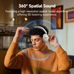 QCY H3 PRO Headset Black Hi-Res Audio V5.4 Bluetooth ANC LDAC/AAC/SBC Call Noise Canc. 40mm drive - Image 4