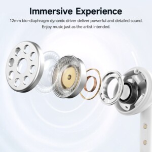 QCY Melobuds N50 ANC White - 45db ANC TWS Earbuds 6 mic ENC, IPX4 BT5.4 - Image 5