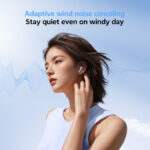 QCY AilyBuds E20 Clear Blue- Hybrid ANC Semi-Ear TWS earbuds 6mics 13mm driver IPX4 BT5.4 35h - Image 8