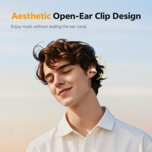 QCY Crossky C10 White Open Ear TPU Earclip, IPX5 Call Noise Reduction BT 5.4 Earbuds 30h - Image 6