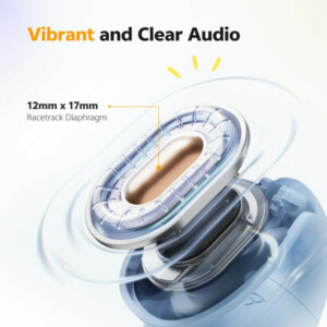 QCY Crossky C10 White Open Ear TPU Earclip, IPX5 Call Noise Reduction BT 5.4 Earbuds 30h - Image 7