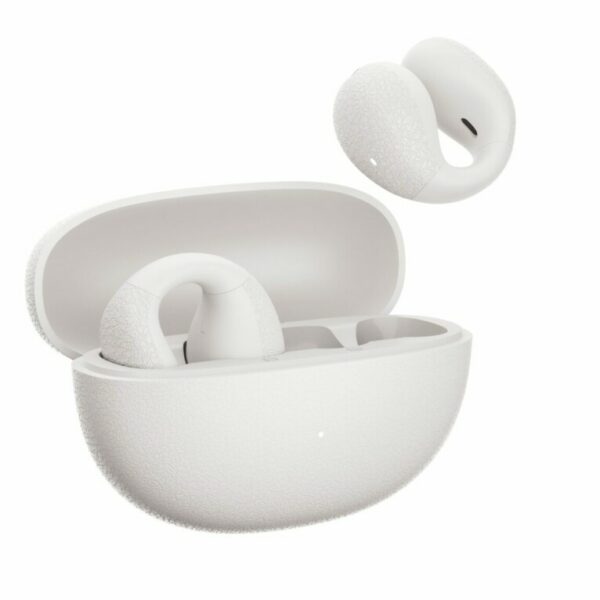 QCY Crossky C10 White Open Ear TPU Earclip, IPX5 Call Noise Reduction BT 5.4 Earbuds 30h