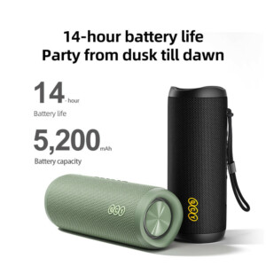 QCY SP7 Blue -  Portable Bluetooth Speaker w Stereo Sound 40W, Mic for Calls, RGB Light Show - Image 5