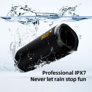 QCY SP7 Red -  Portable Bluetooth Speaker w Stereo Sound 40W, Mic for Calls, RGB Light Show - Image 4
