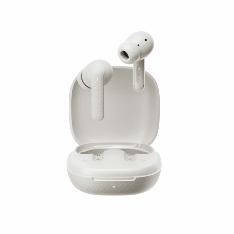 pcz-6957141410240 QCY Buds White (QT43) - Noise Reduction Clear Calls TWS Earbuds 35h, 10mm dynamic drivers - Image 1