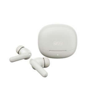 QCY Buds ANC Cream Grey (HT15) - 45db ANC TWS Earbuds 35h 5 mic ENC, ear-canal adaptive tech, - Image 3