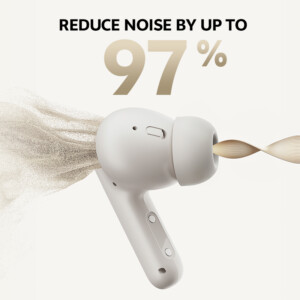 QCY Buds ANC Cream Grey (HT15) - 45db ANC TWS Earbuds 35h 5 mic ENC, ear-canal adaptive tech, - Image 7