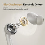 QCY Buds ANC Cream Grey (HT15) - 45db ANC TWS Earbuds 35h 5 mic ENC, ear-canal adaptive tech, - Image 9
