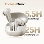 QCY Buds ANC Cream Grey (HT15) - 45db ANC TWS Earbuds 35h 5 mic ENC, ear-canal adaptive tech, - Image 10
