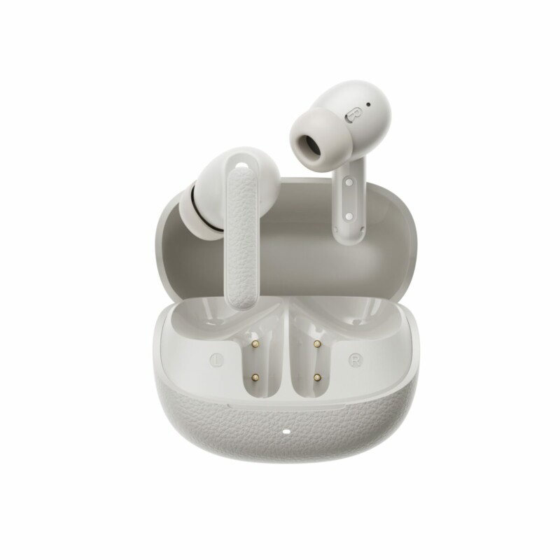 pcz-6957141410387 QCY Buds ANC Cream Grey (HT15) - 45db ANC TWS Earbuds 35h 5 mic ENC, ear-canal adaptive tech, - Image 1
