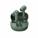 QCY Buds ANC Green (HT15)- 45db ANC TWS Earbuds 35h 5 mic ENC, ear-canal adaptive tech, leather case