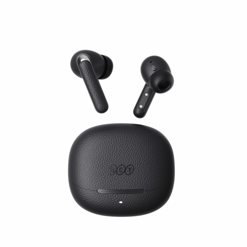 QCY Buds ANC Black (HT15)- 45db ANC TWS Earbuds 35h 5 mic ENC, ear-canal adaptive tech, leather case - Image 5