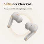 QCY Buds ANC Black (HT15)- 45db ANC TWS Earbuds 35h 5 mic ENC, ear-canal adaptive tech, leather case - Image 8