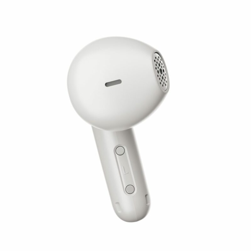 QCY Air White Semi-Ear TWS Earbuds, quad Mic ENC multi-point connection, leather grain case - Image 7
