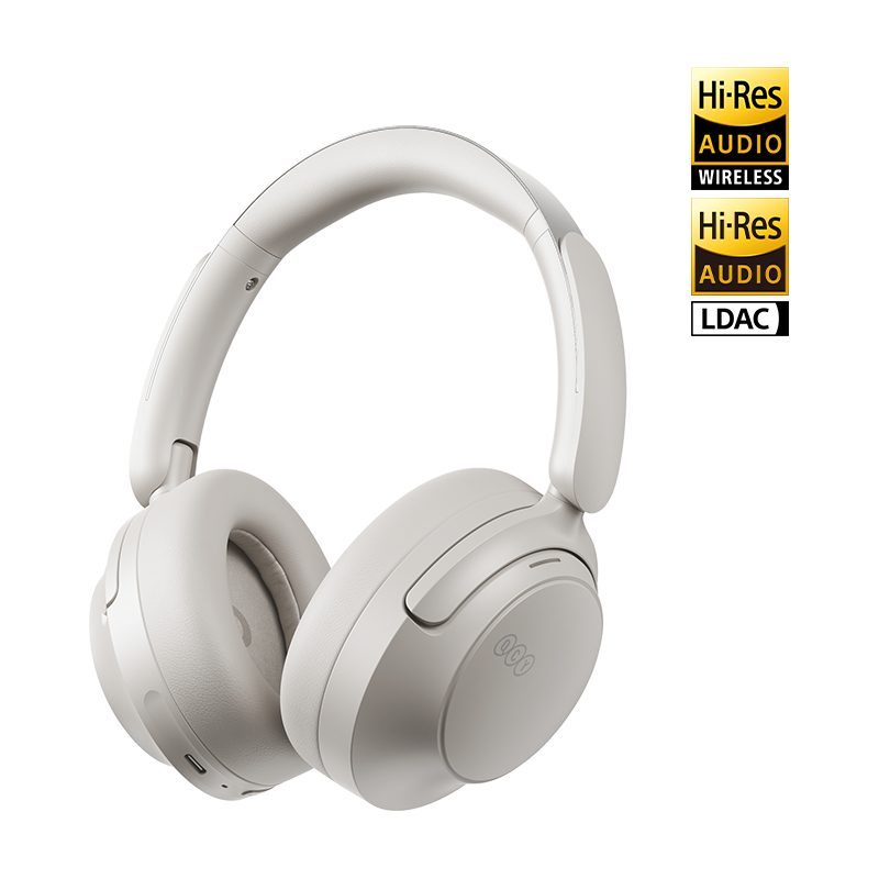 pcz-6957141411223 QCY H3S Headphones White - Type-C & Bluetooth 6.0 ANC iOS/Android Call Noise Cancelling Headset102h - Image 1