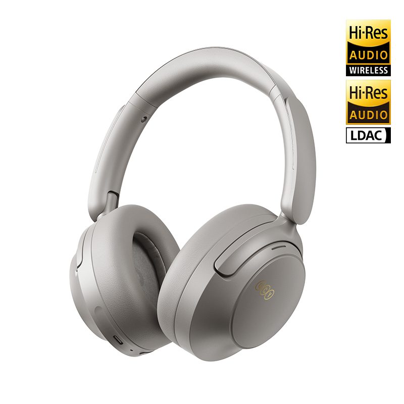 pcz-6957141411230 QCY H3S Headphones Grey - Type-C & Bluetooth 6.0 ANC iOS/Android Call Noise Cancelling Headset 102h - Image 1