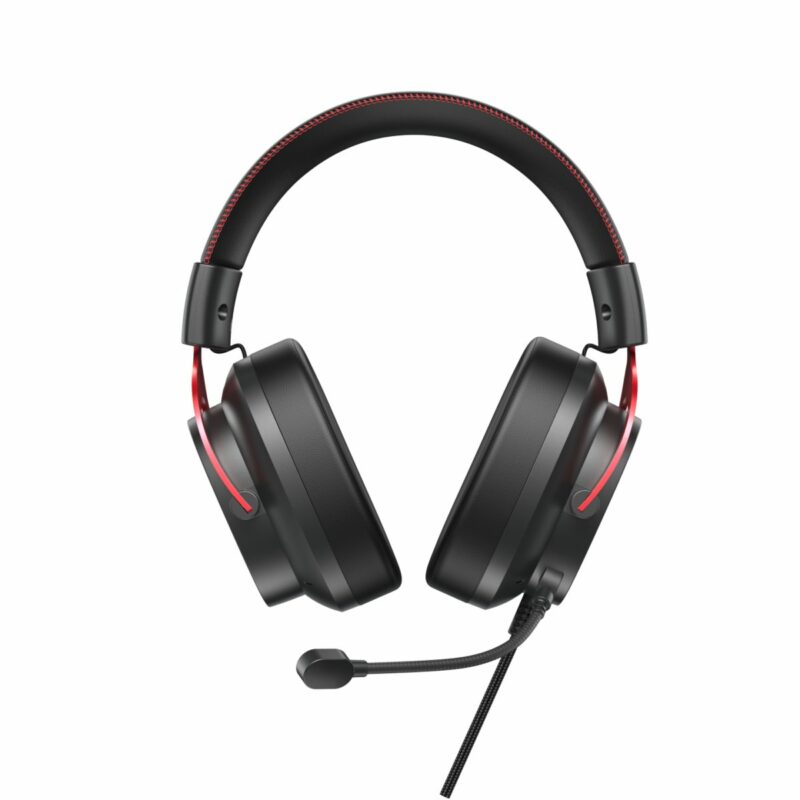 QCY Heroad VT200 Pro 7.1 Red USB PlayStation & PC Gaming Headset 53mm Metal Headband PS4/PS5/PC - Image 5