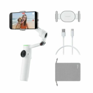 Insta360 Flow 2 Standard Bundle White - A.I. Powered Gimbal Stabilzer for Smartphone USB-C - Image 2