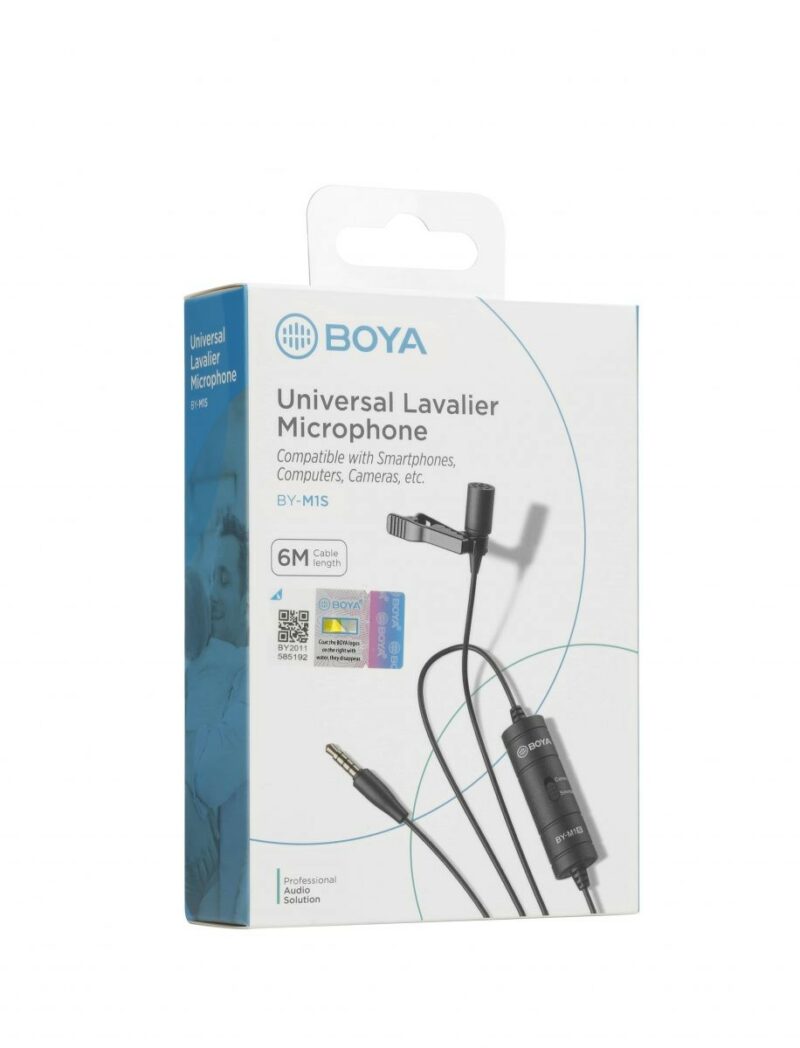 BOYA BY-M1S (M1 Smart) wired mic Universal Lavalier Microphone 3.5mm for phone, laptop, camera - Image 6