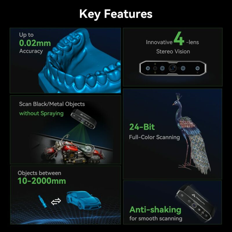 Creality CR-Scan Otter 3D Scanner (10-2000mm object, 0,02mm scan accurancy) - Image 2