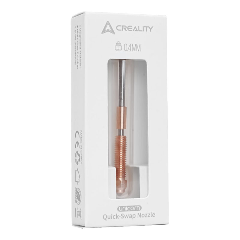 CREALITY Unicorn Nozzle quick-swap 0.4mm 1pc chrome zirconium copper K1,K1 Max,K1C,Ender-3 V3,-3V3P - Image 3